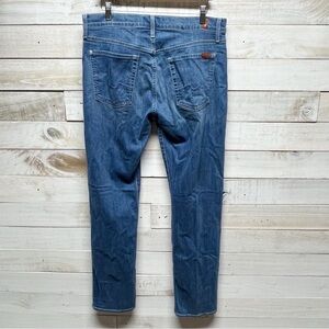 7 For All Mankind The Straight Jeans Mens 34x32 Blue Denim Stretch Pockets